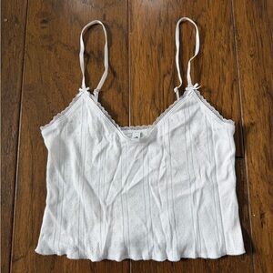 Cou cou intimates the cami crop white pointelle